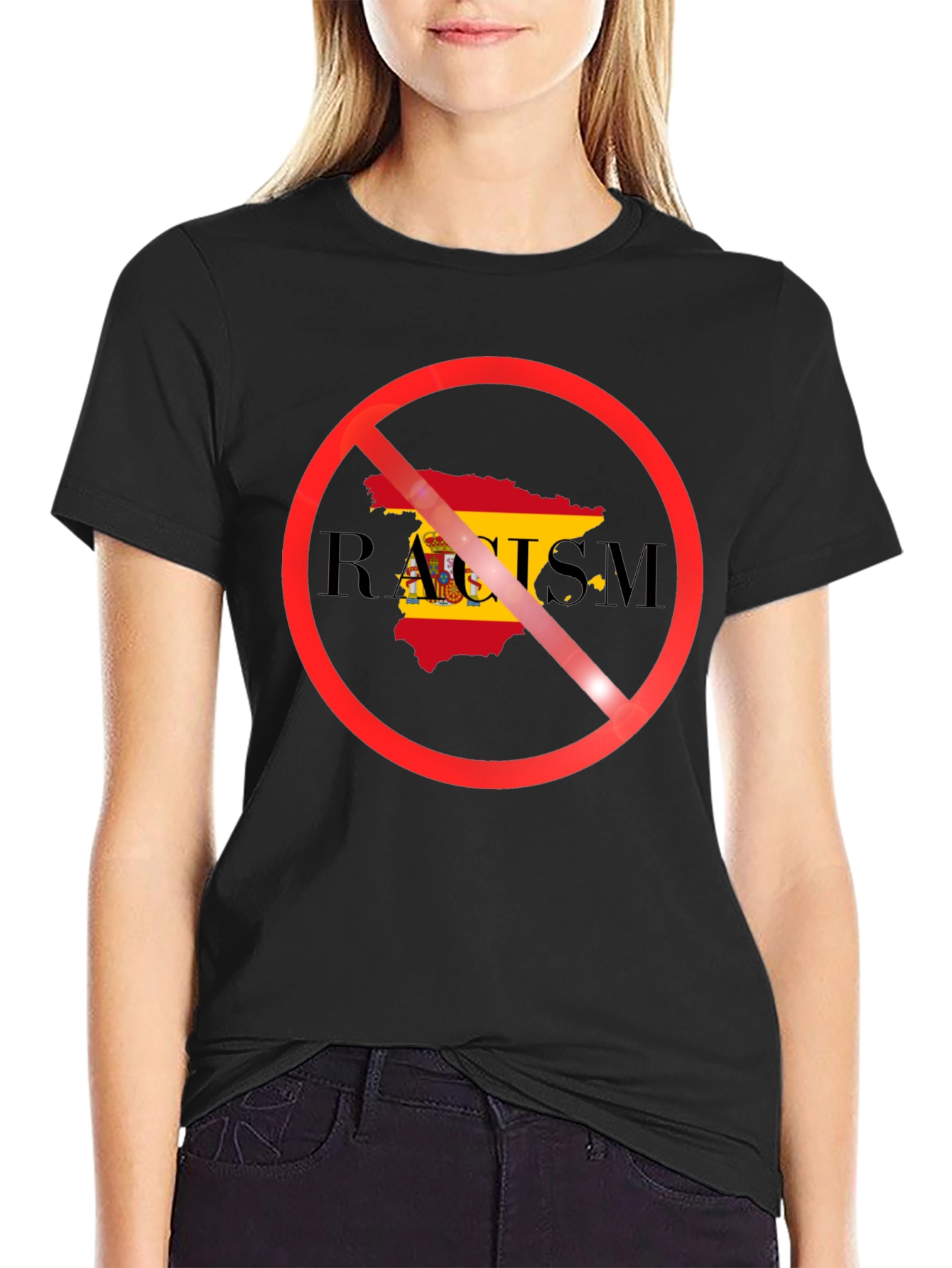 Anti-Racism Spain Flag T-Shirt