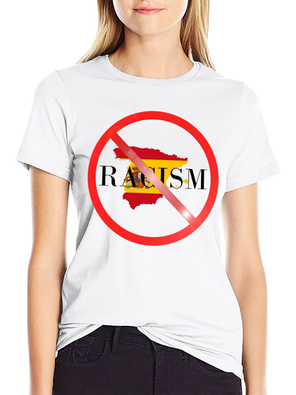 Anti-Racism Spain Flag T-Shirt
