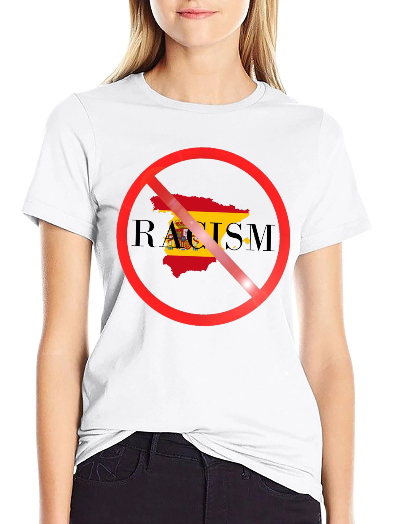 Anti-Racism Spain Flag T-Shirt