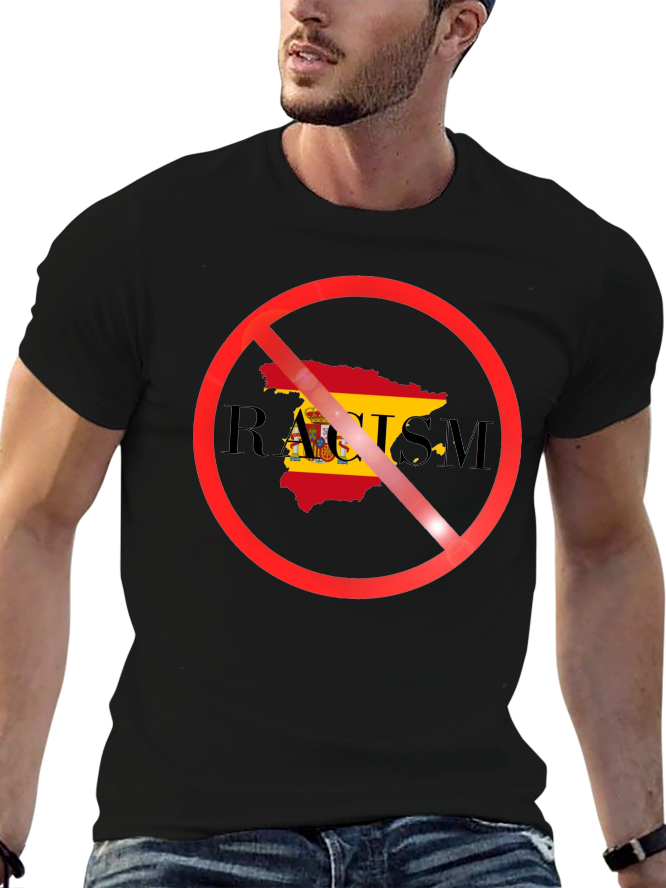 Anti-Racism Spain Flag T-Shirt