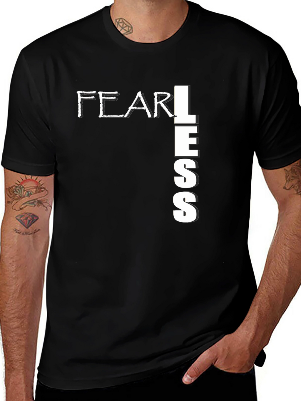 Fearless Graphic Print Mens T-Shirt
