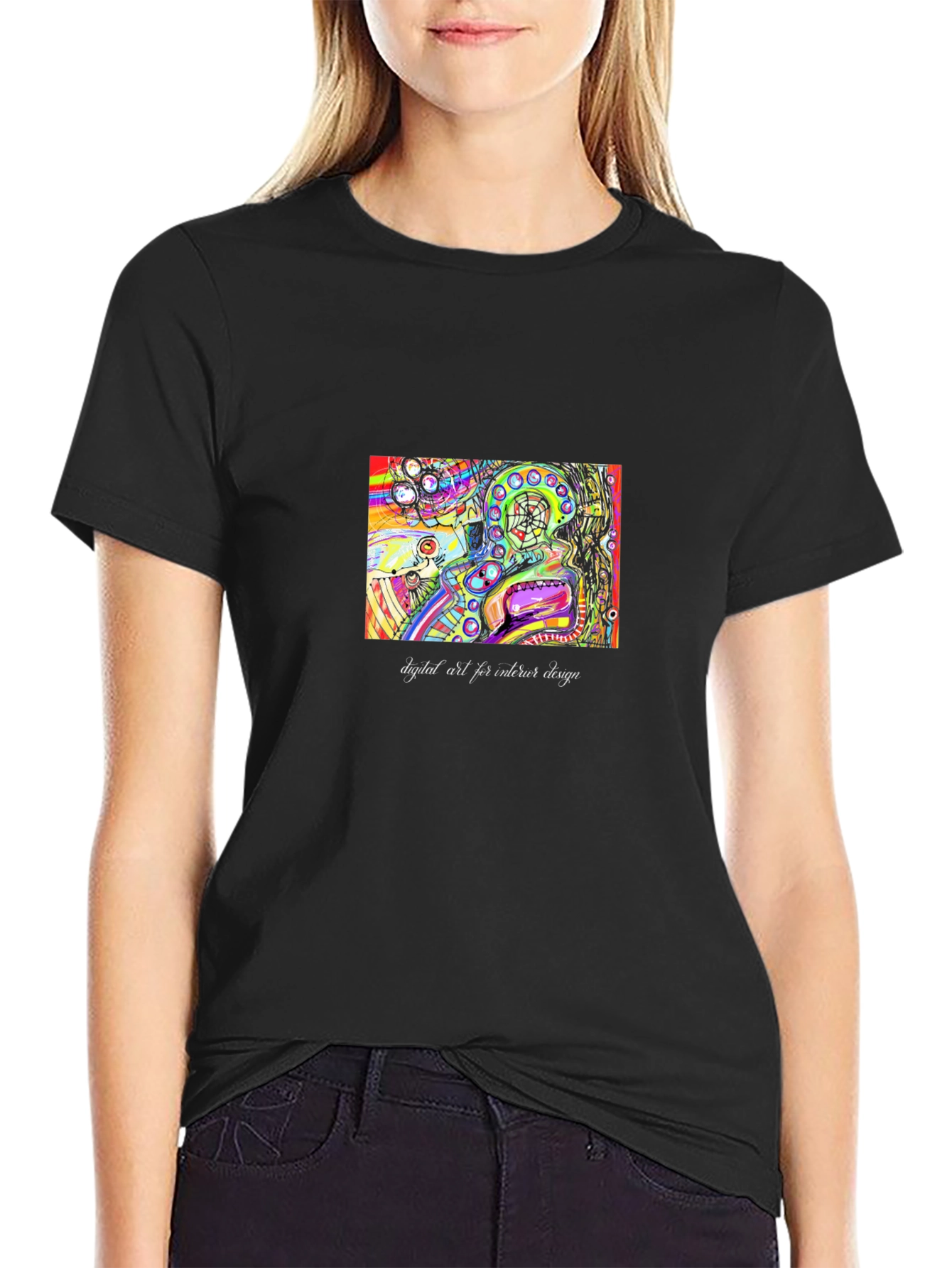 Abstract Art T-Shirt - Colorful Digital Design