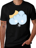 Snowy Day Graphic Tee - Unisex Black T-Shirt