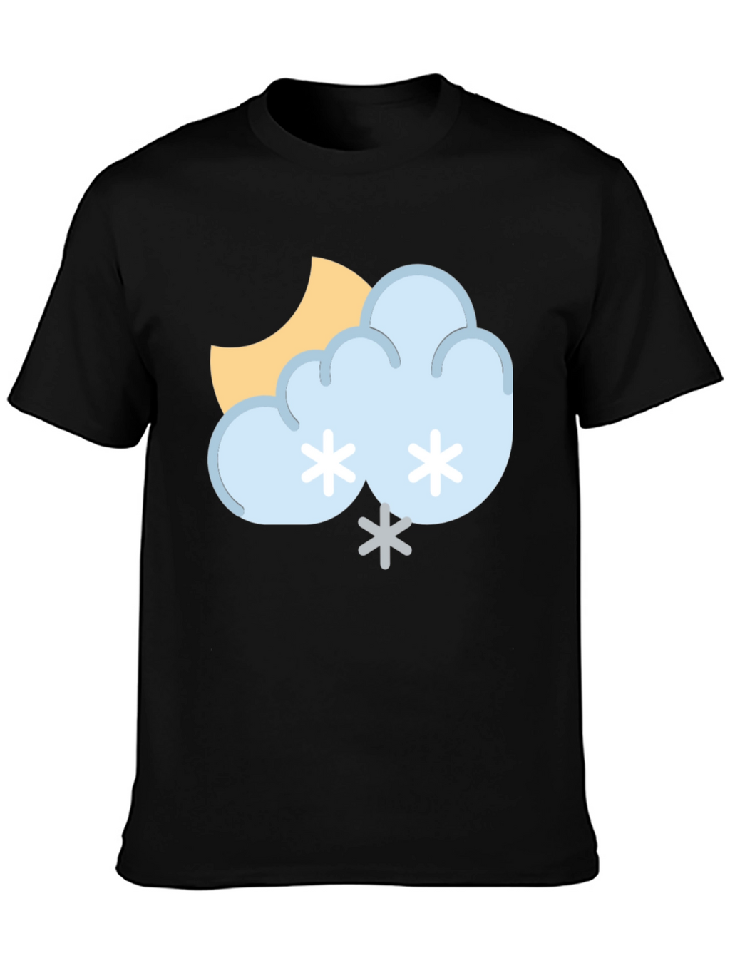 Snowy Day Graphic Tee - Unisex Black T-Shirt