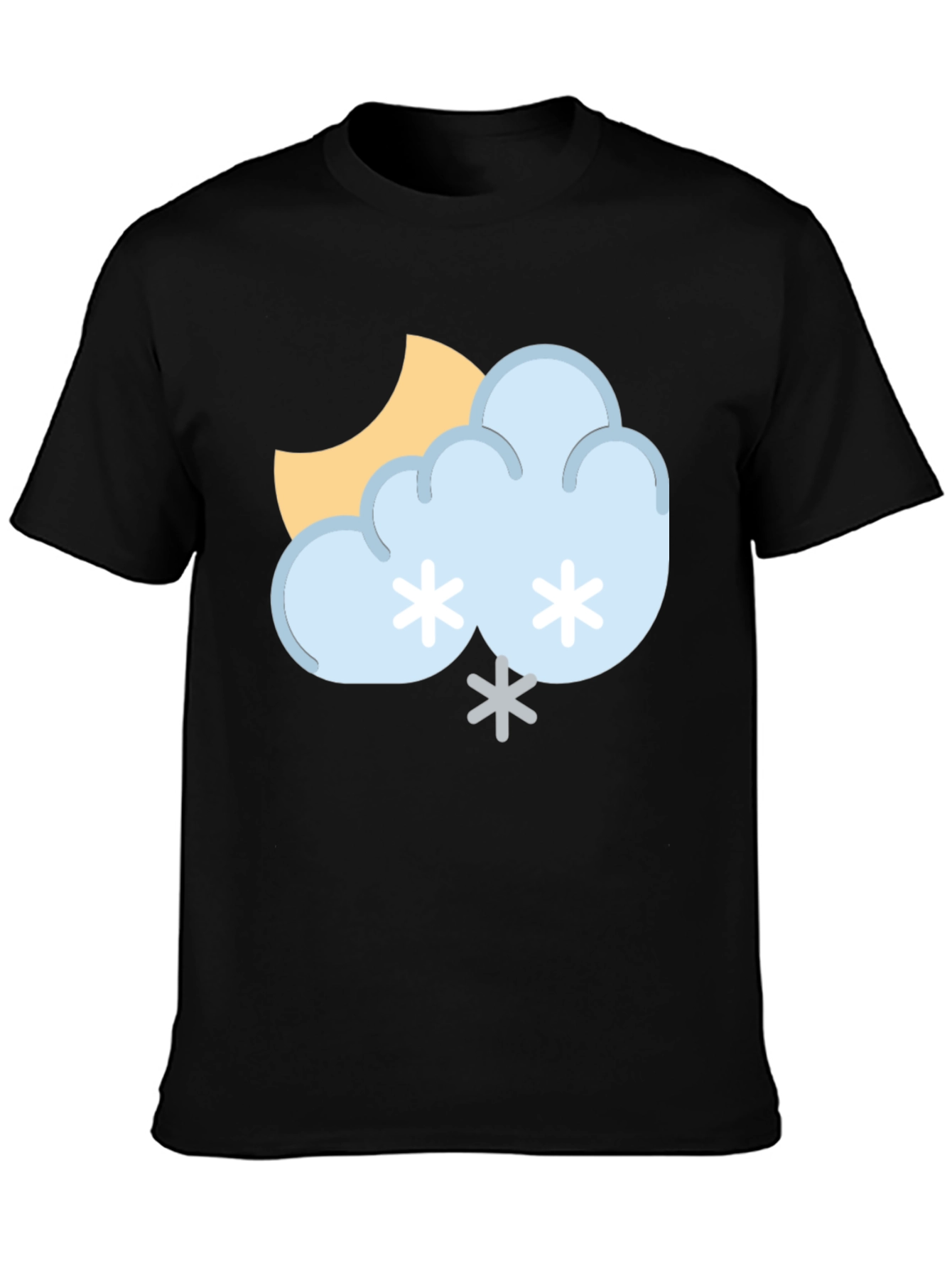 Snowy Day Graphic Tee - Unisex Black T-Shirt