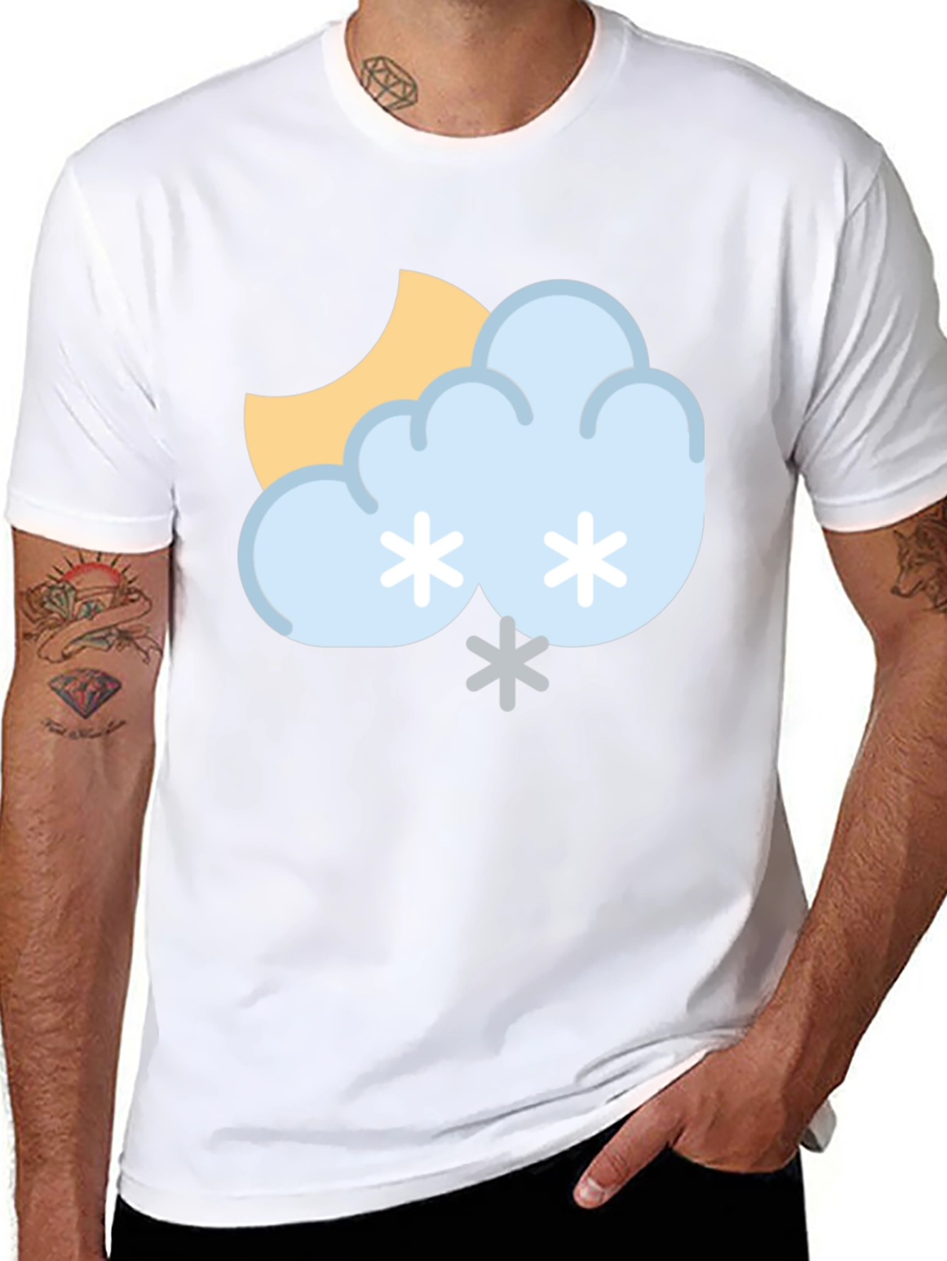 Snowy Day Graphic Tee - Unisex Black T-Shirt