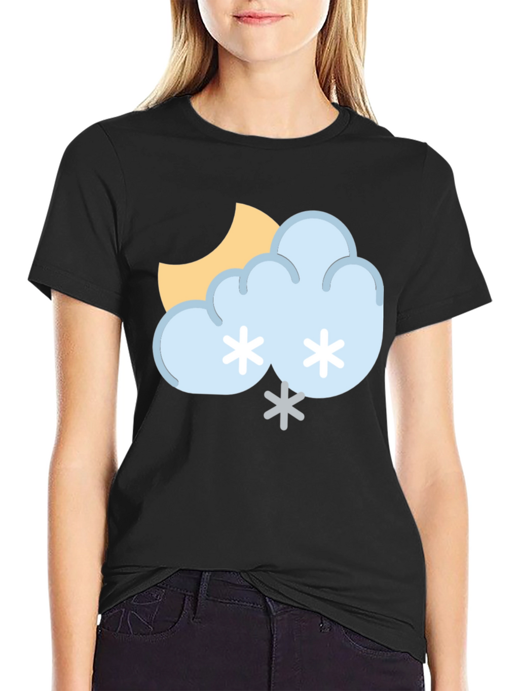 Snowy Day Graphic Tee - Unisex Black T-Shirt