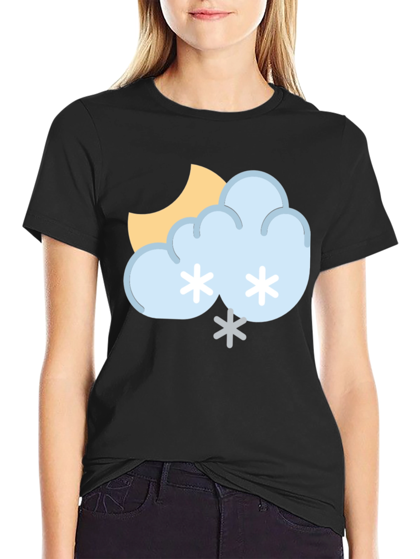 Snowy Day Graphic Tee - Unisex Black T-Shirt