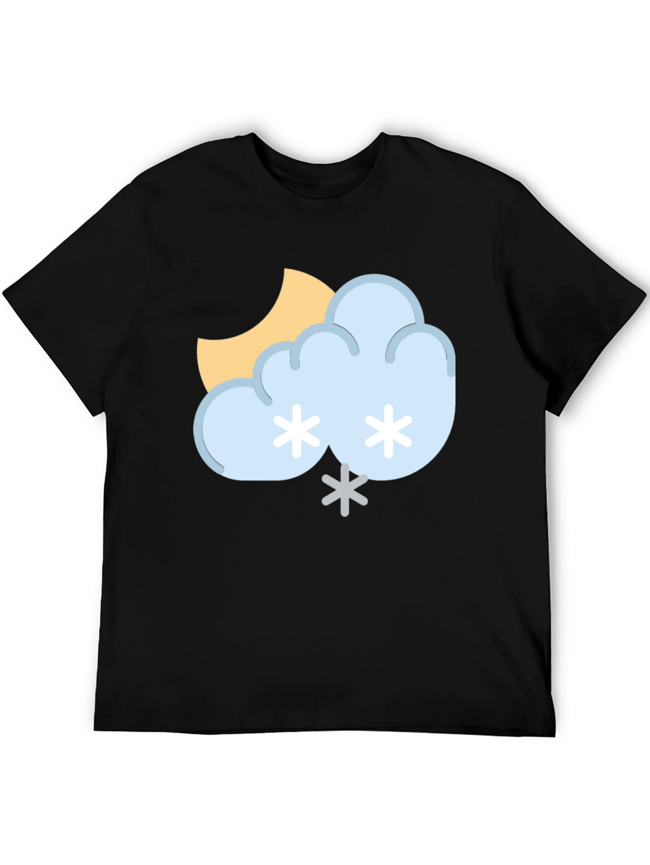 Snowy Day Graphic Tee - Unisex Black T-Shirt
