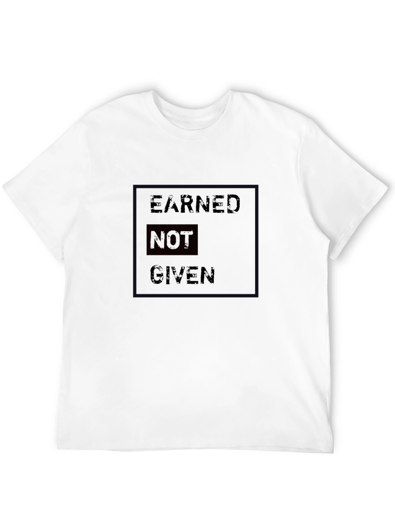 Earned Not Given Black Graphic T-Shirt