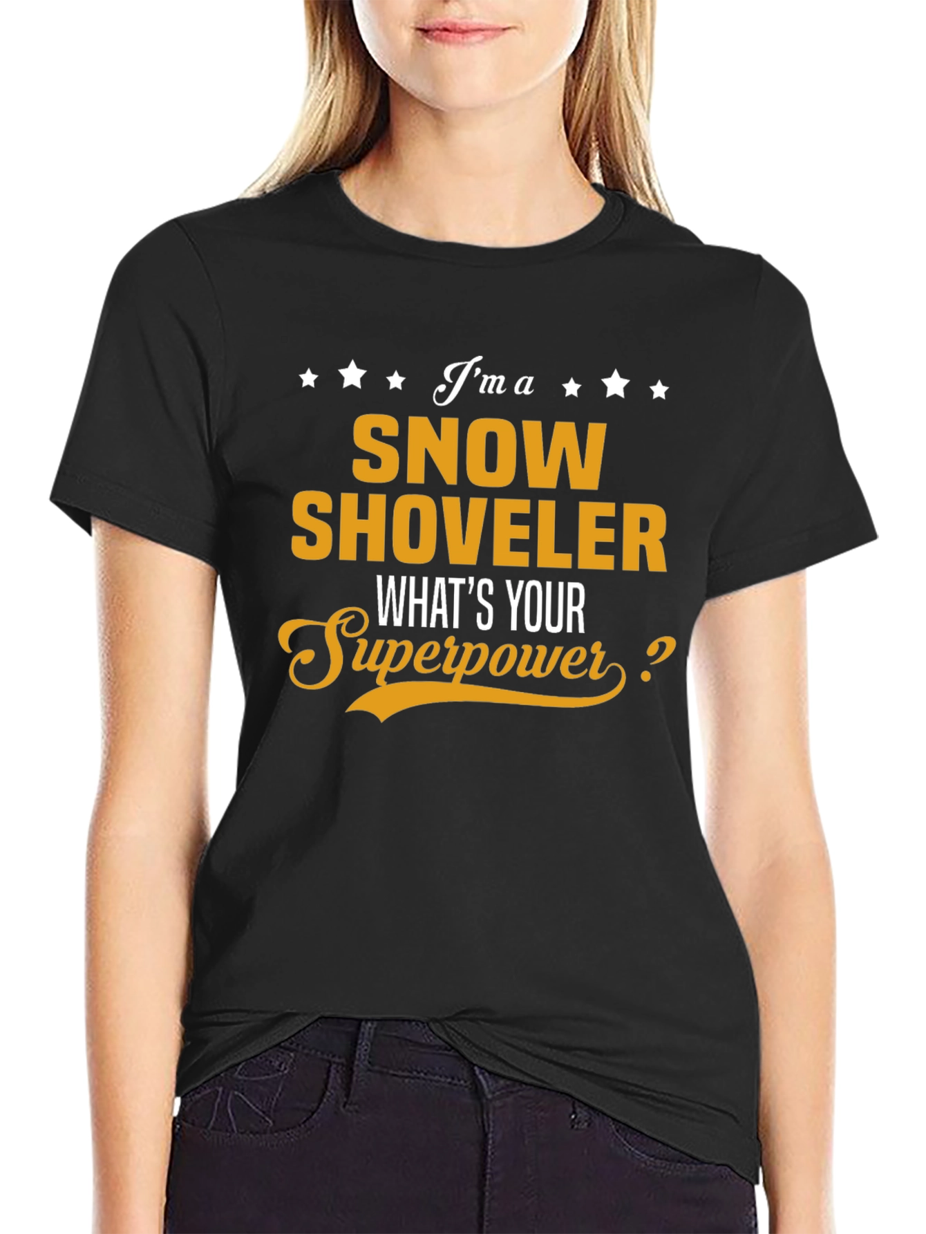 Snow Shoveler Superpower T-Shirt - Novelty Graphic Tee