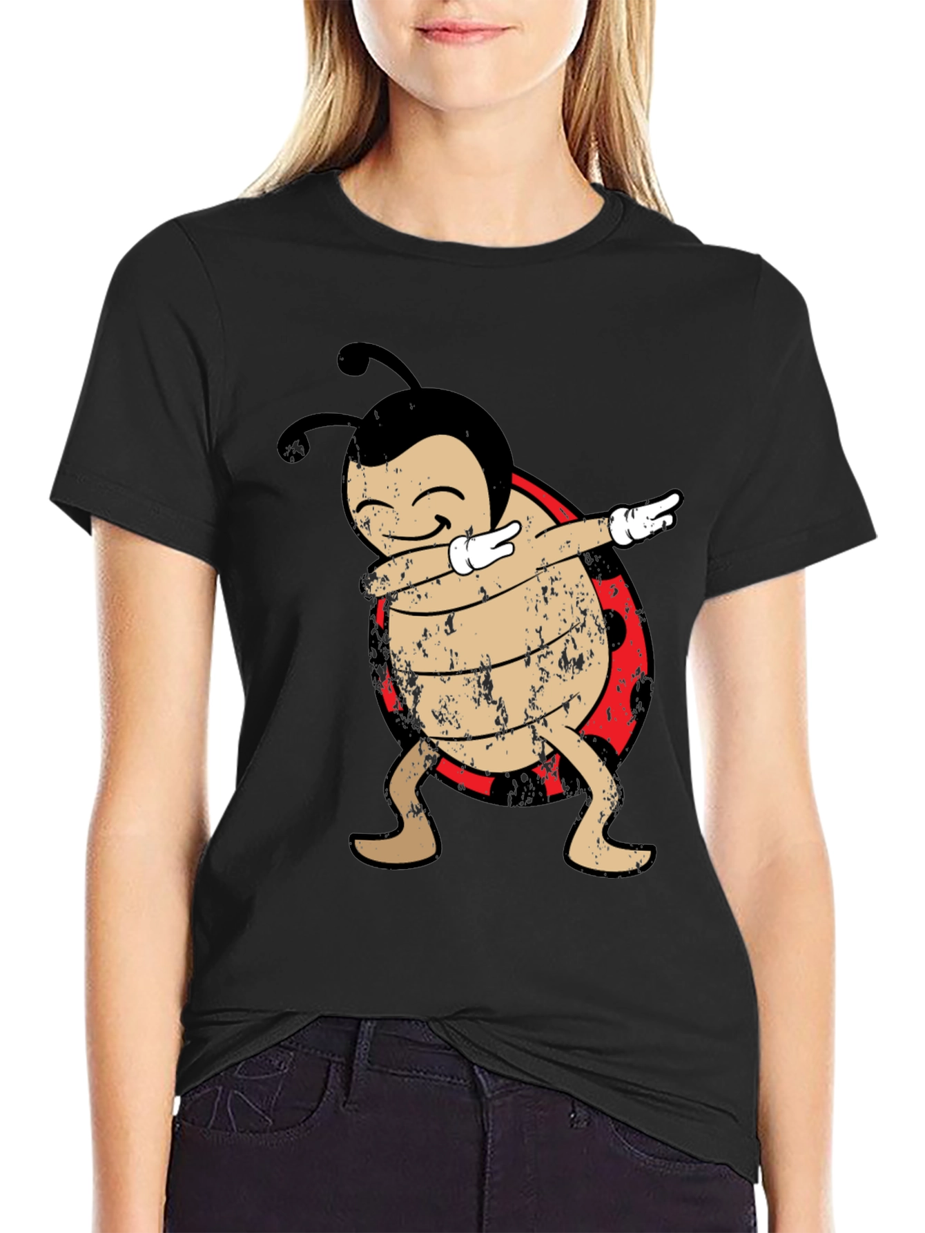 Dabbing Ladybug Graphic T-Shirt
