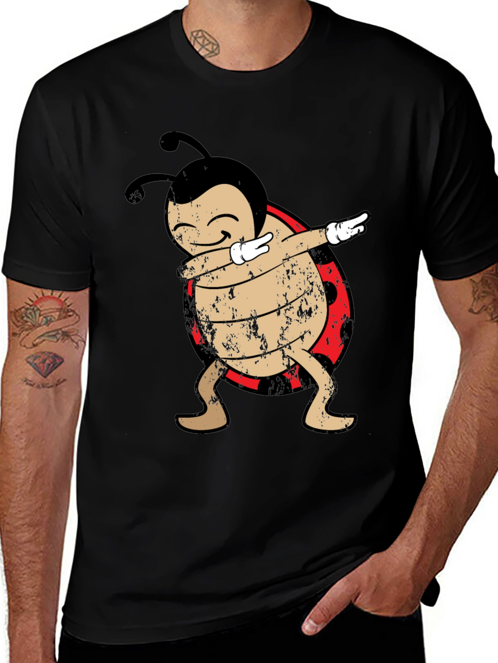 Dabbing Ladybug Graphic T-Shirt
