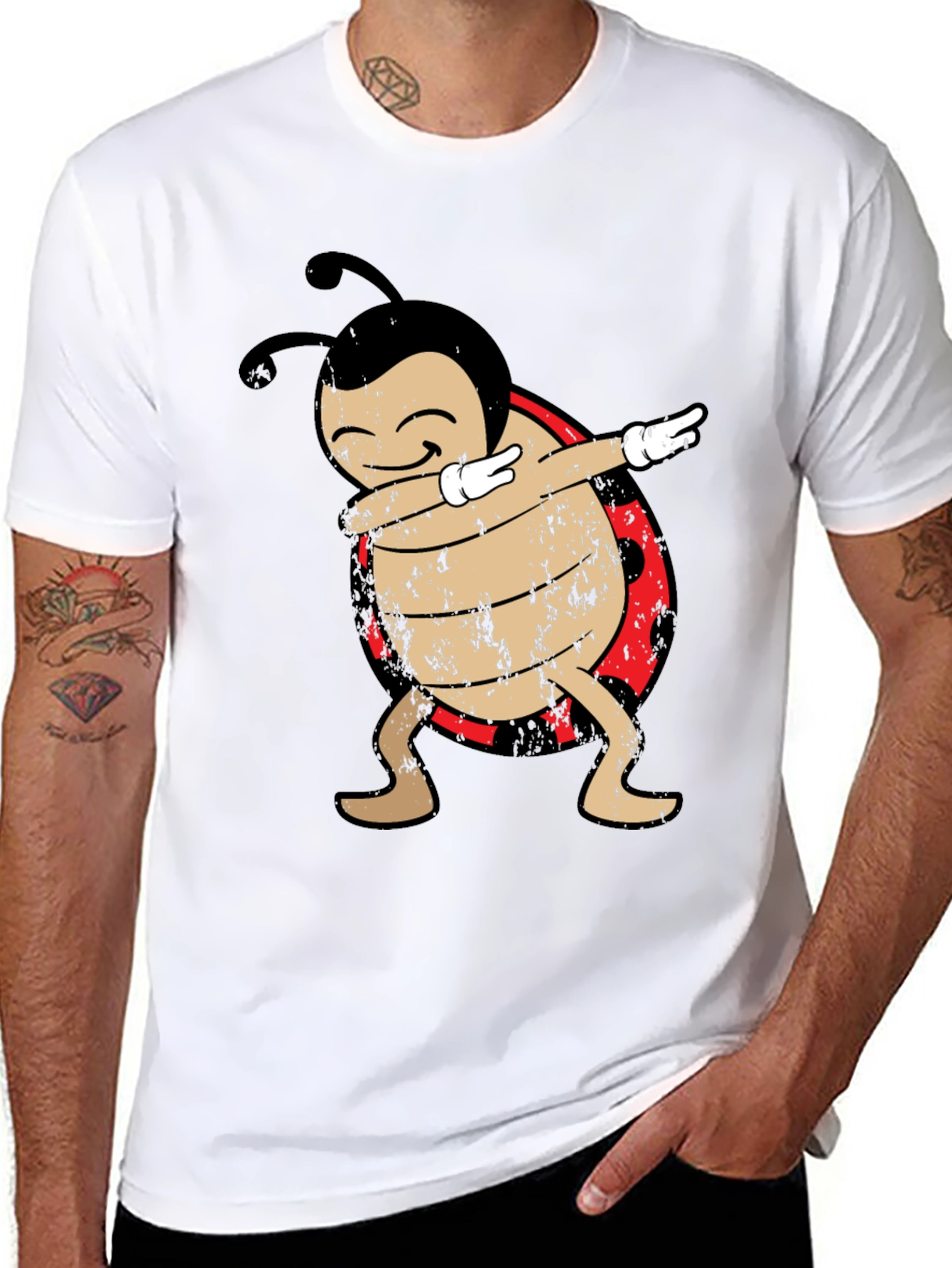 Dabbing Ladybug Graphic T-Shirt