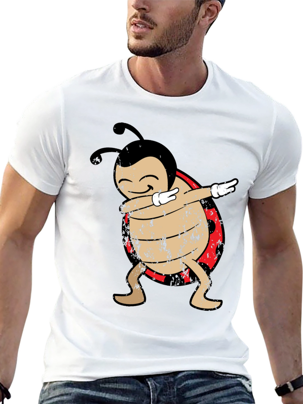 Dabbing Ladybug Graphic T-Shirt