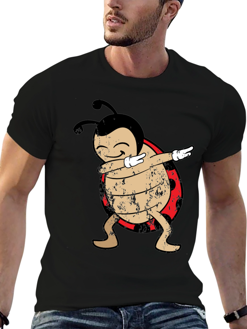 Dabbing Ladybug Graphic T-Shirt