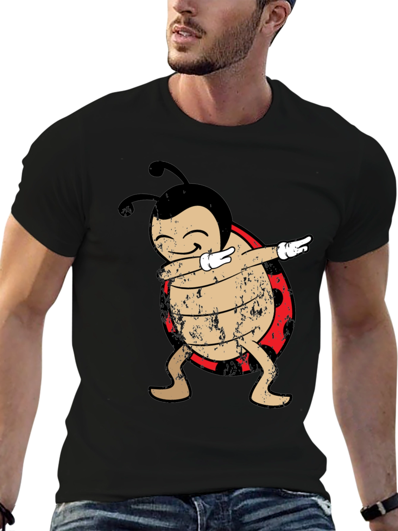 Dabbing Ladybug Graphic T-Shirt