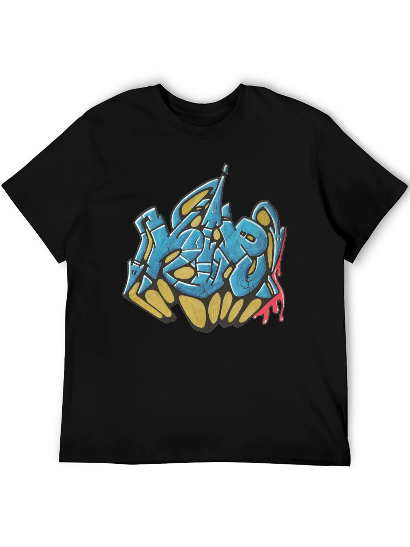 Urban Graffiti Graphic Black T-Shirt
