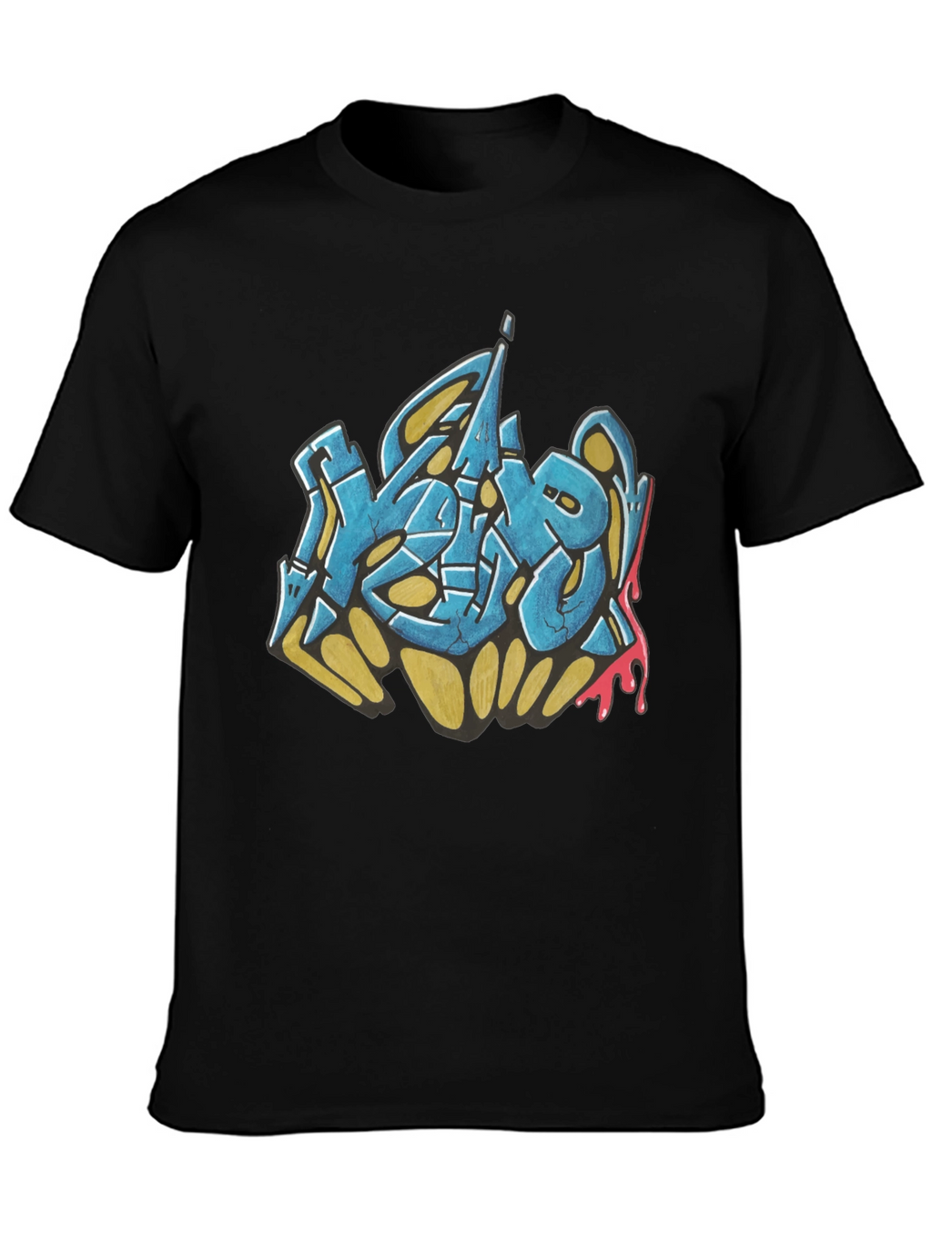 Urban Graffiti Graphic Black T-Shirt