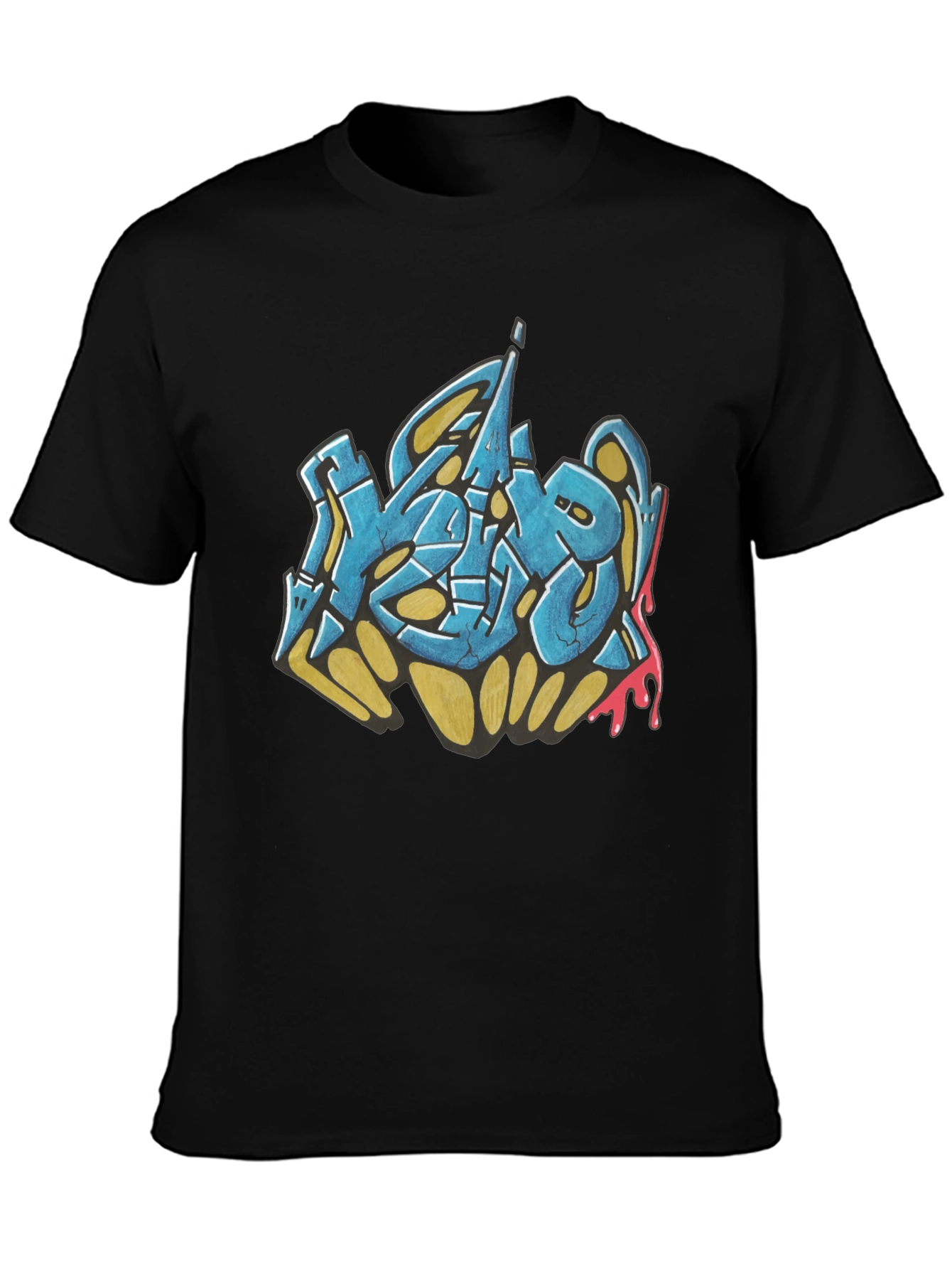 Urban Graffiti Graphic Black T-Shirt