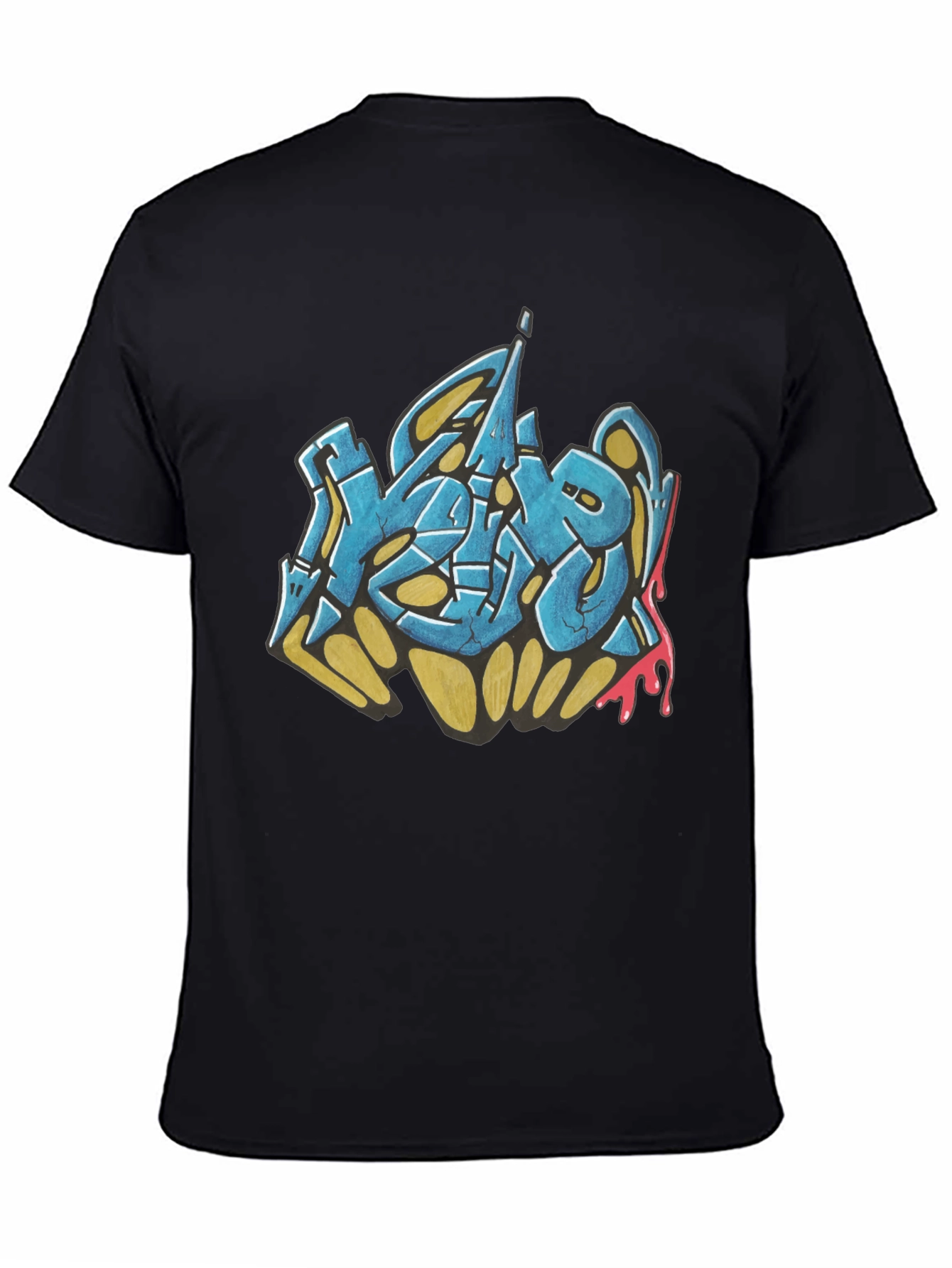 Urban Graffiti Graphic Black T-Shirt