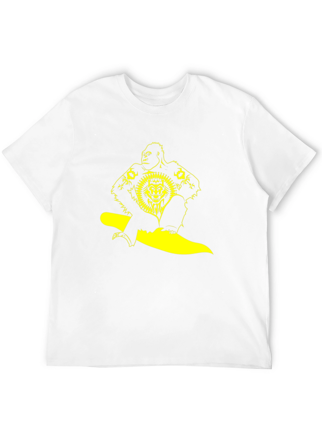 Gorilla Lion Graphic Black T-Shirt
