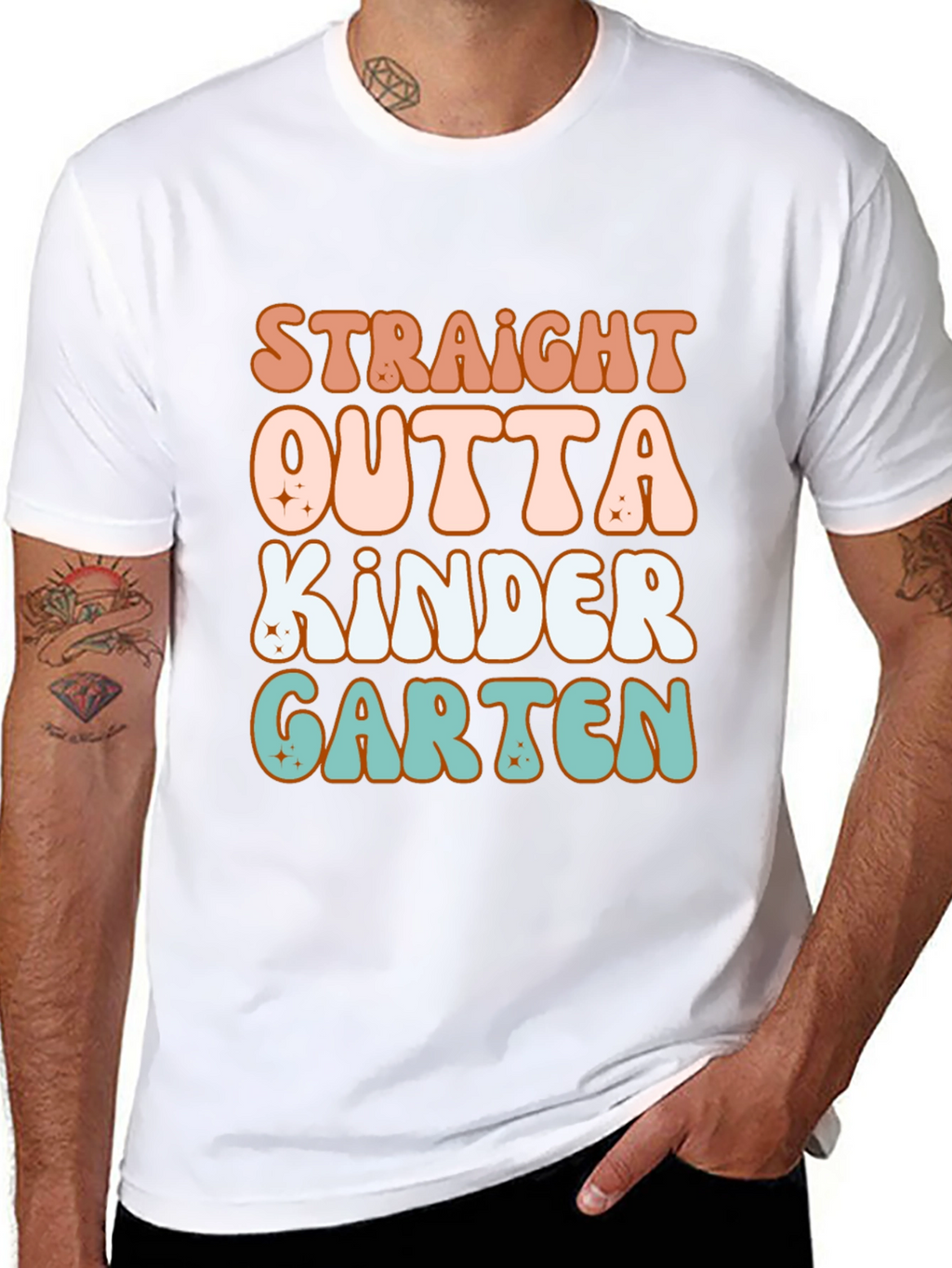 Straight Outta Kindergarten Retro T-Shirt