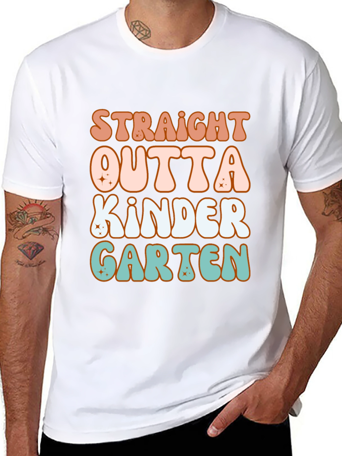 Straight Outta Kindergarten Retro T-Shirt