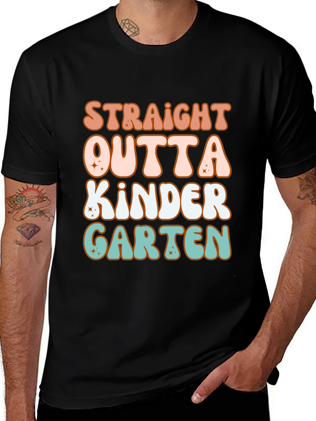 Straight Outta Kindergarten Retro T-Shirt