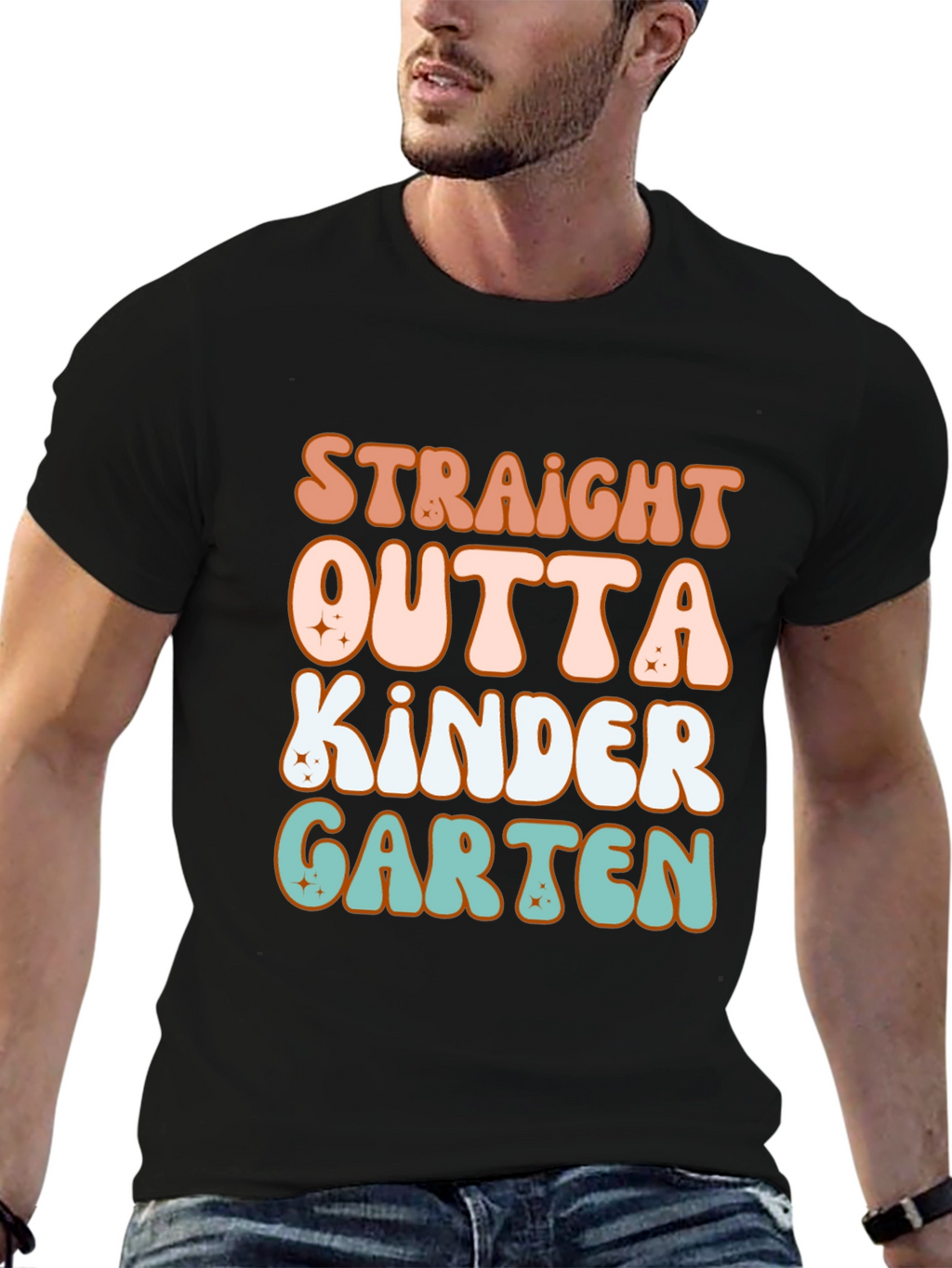 Straight Outta Kindergarten Retro T-Shirt
