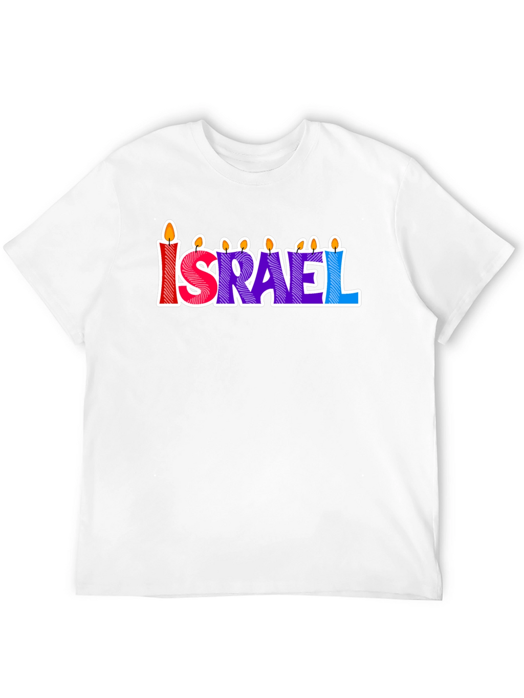 Israel Candle Letter T-Shirt
