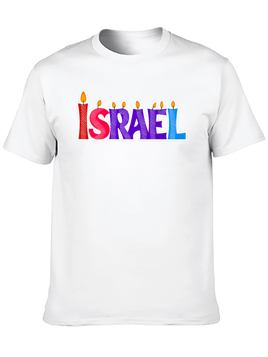 Israel Candle Letter T-Shirt