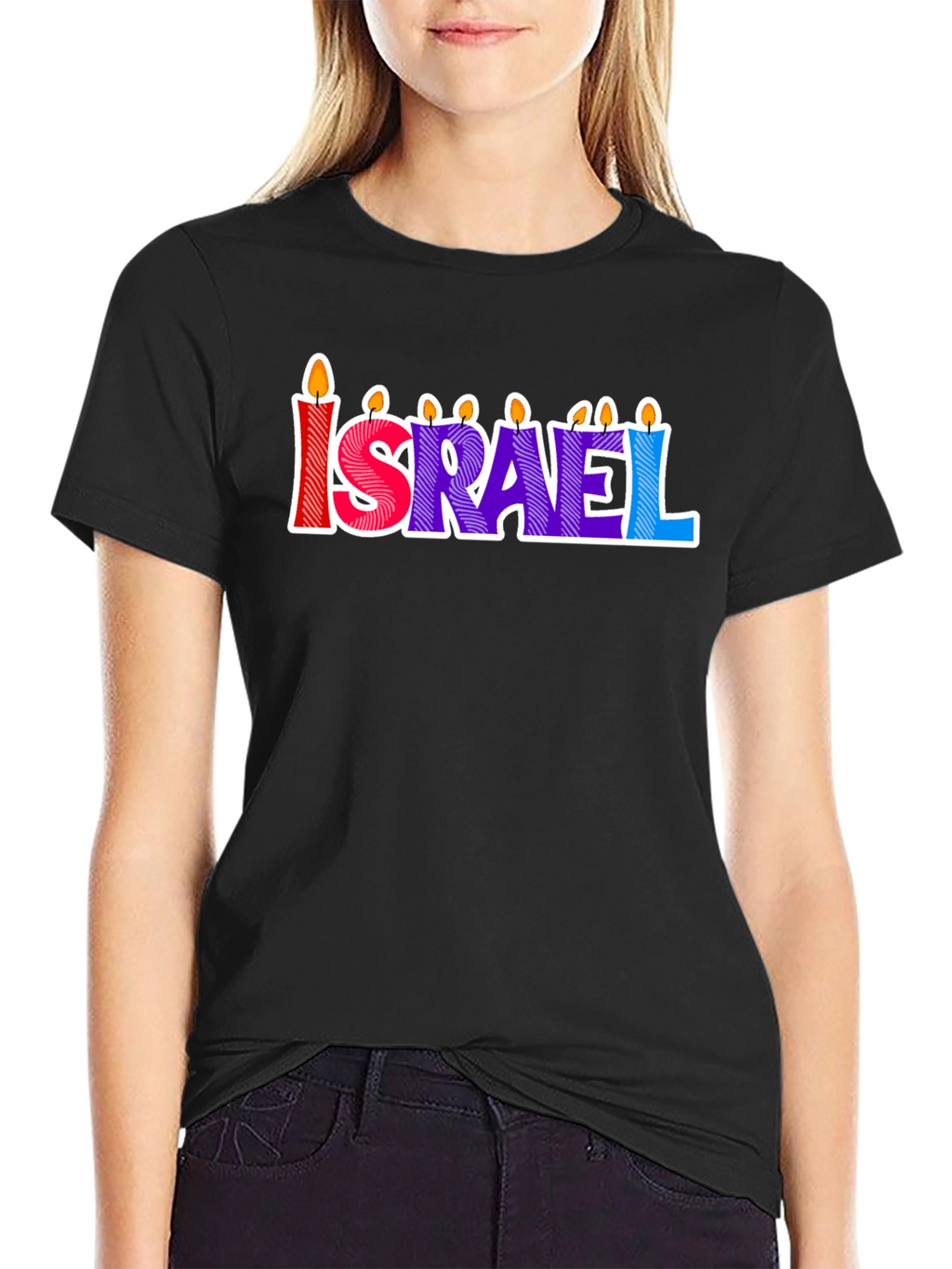 Israel Candle Letter T-Shirt