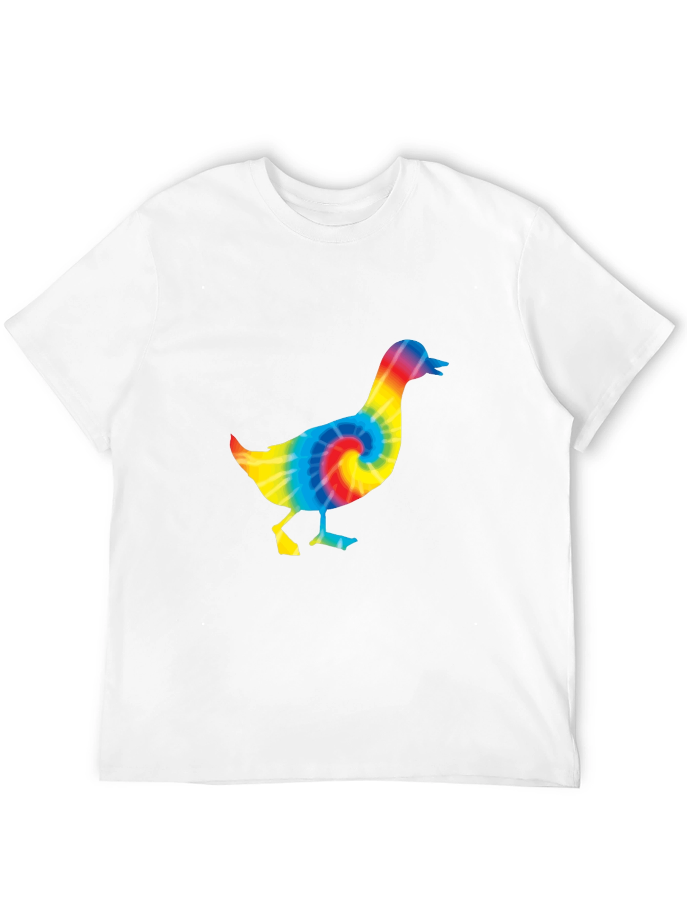Tie Dye Duck T-Shirt - Black Cotton Tee