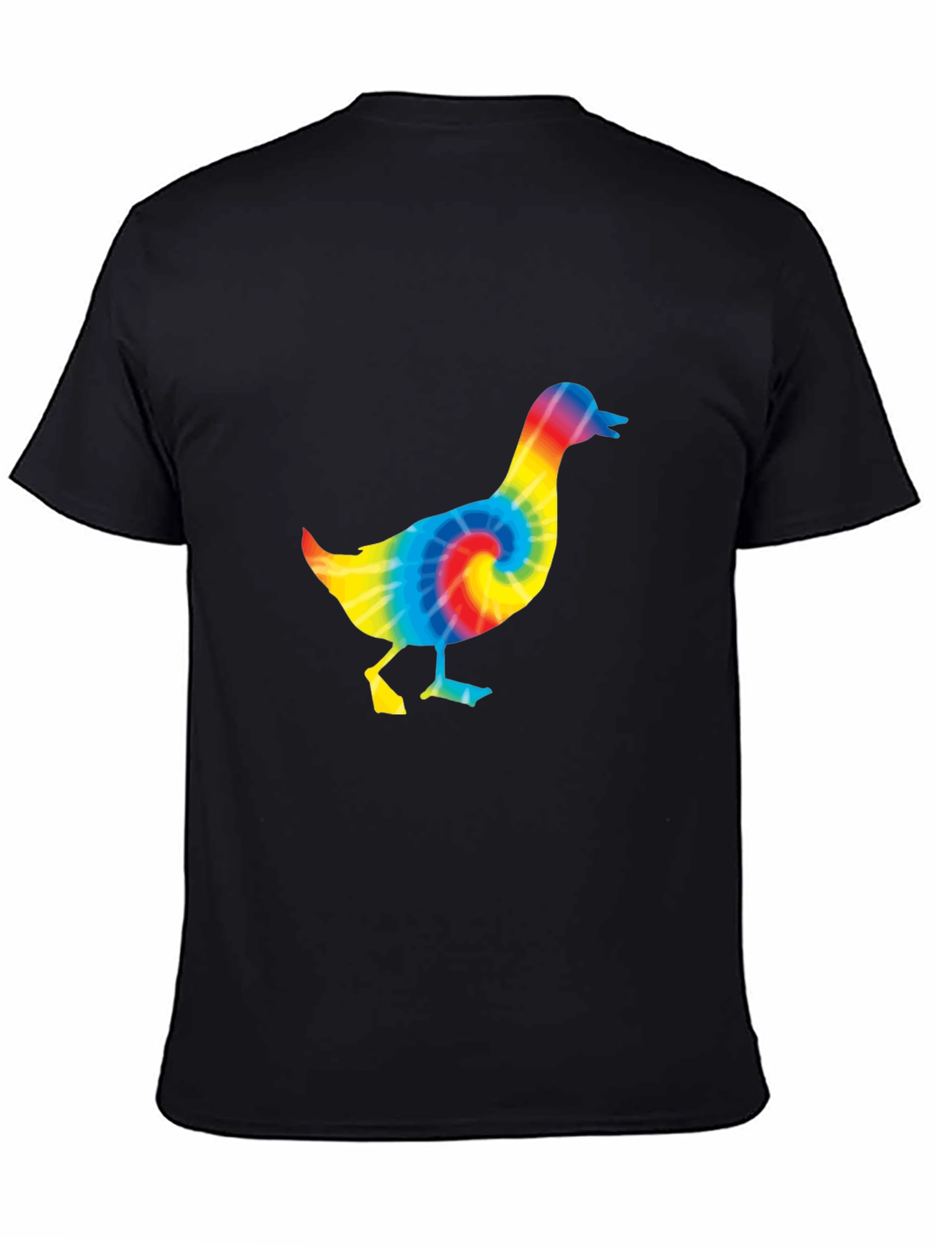 Tie Dye Duck T-Shirt - Black Cotton Tee