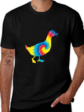 Tie Dye Duck T-Shirt - Black Cotton Tee