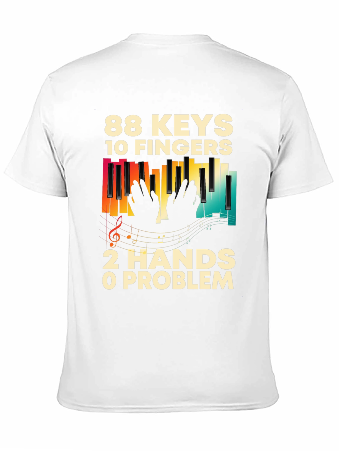 88 Keys 10 Fingers Piano Music T-Shirt