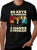 88 Keys 10 Fingers Piano Music T-Shirt