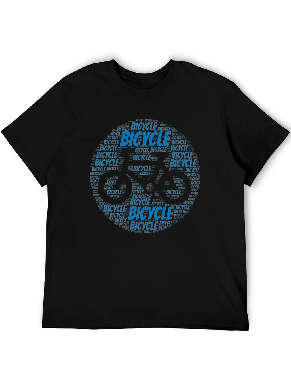 Bicycle Word Art Graphic T-Shirt