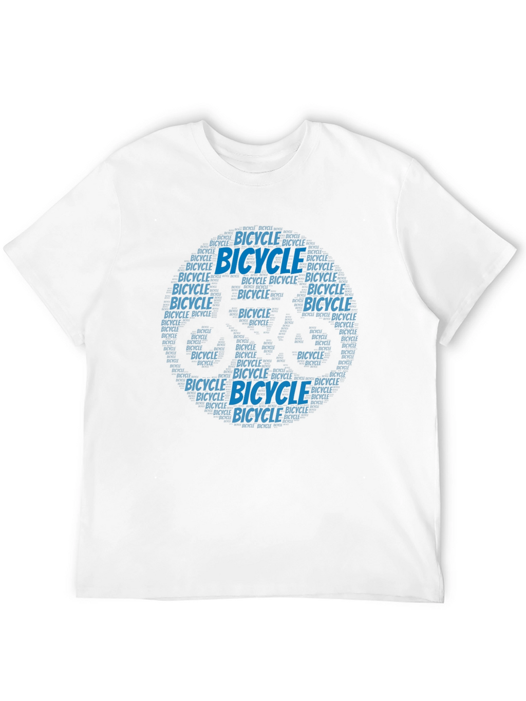 Bicycle Word Art Graphic T-Shirt