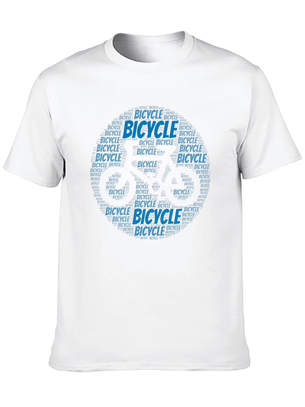 Bicycle Word Art Graphic T-Shirt