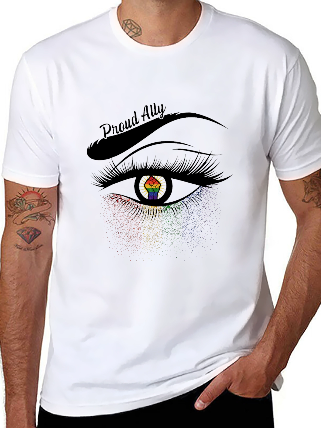 Proud Ally Rainbow Eye T-Shirt