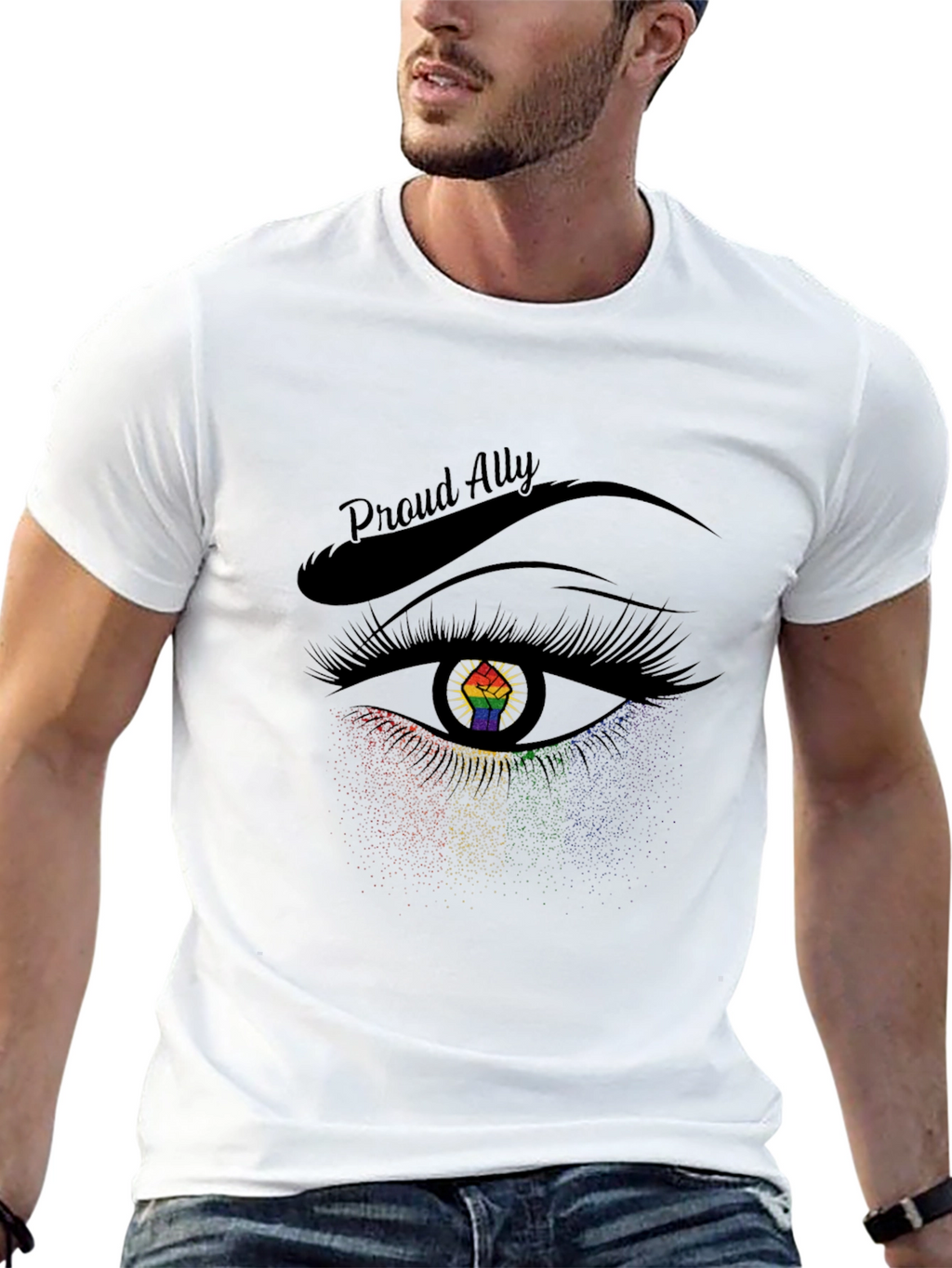 Proud Ally Rainbow Eye T-Shirt