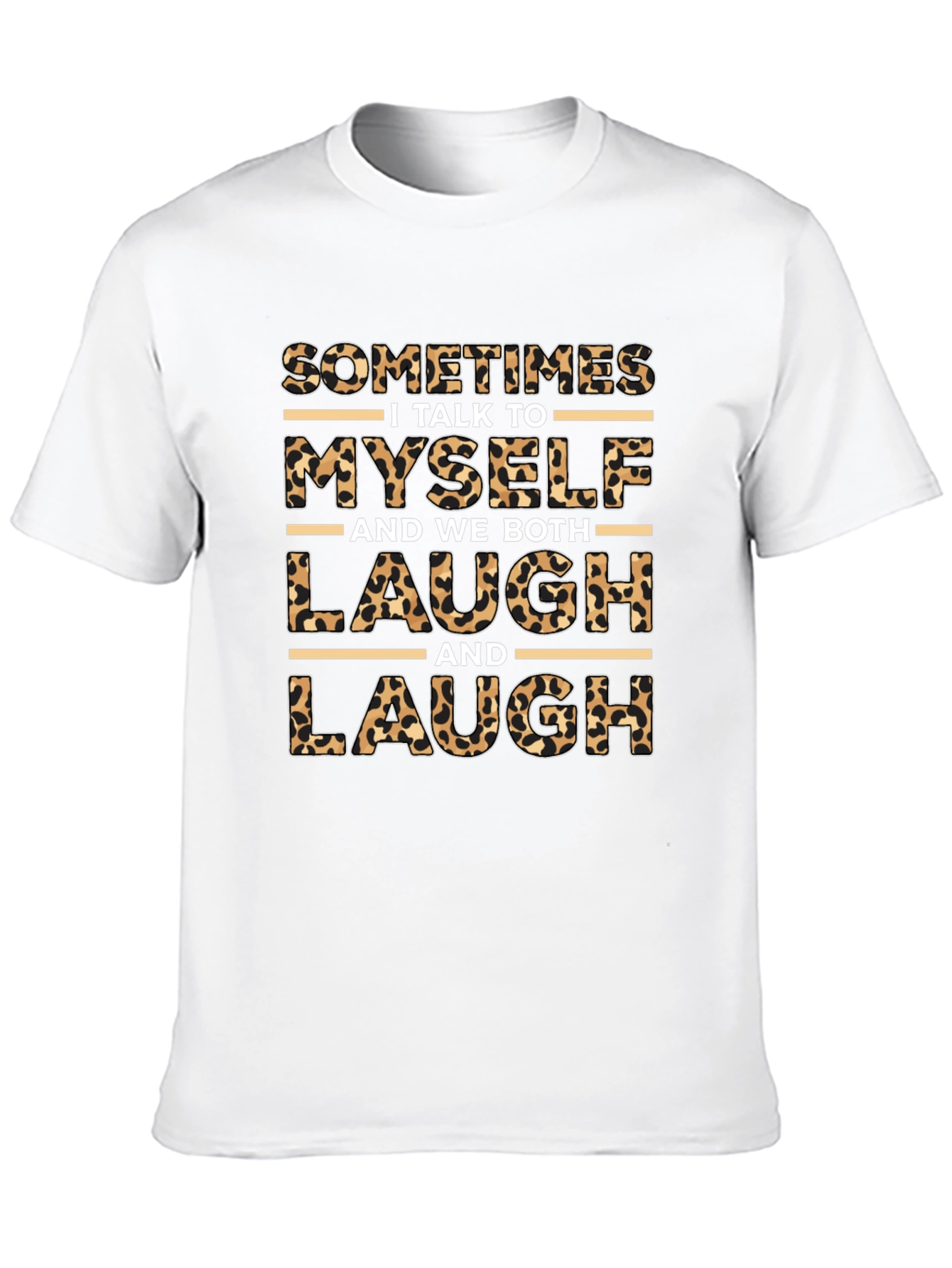 Leopard Print I Talk to Myself Graphic T-Shirt