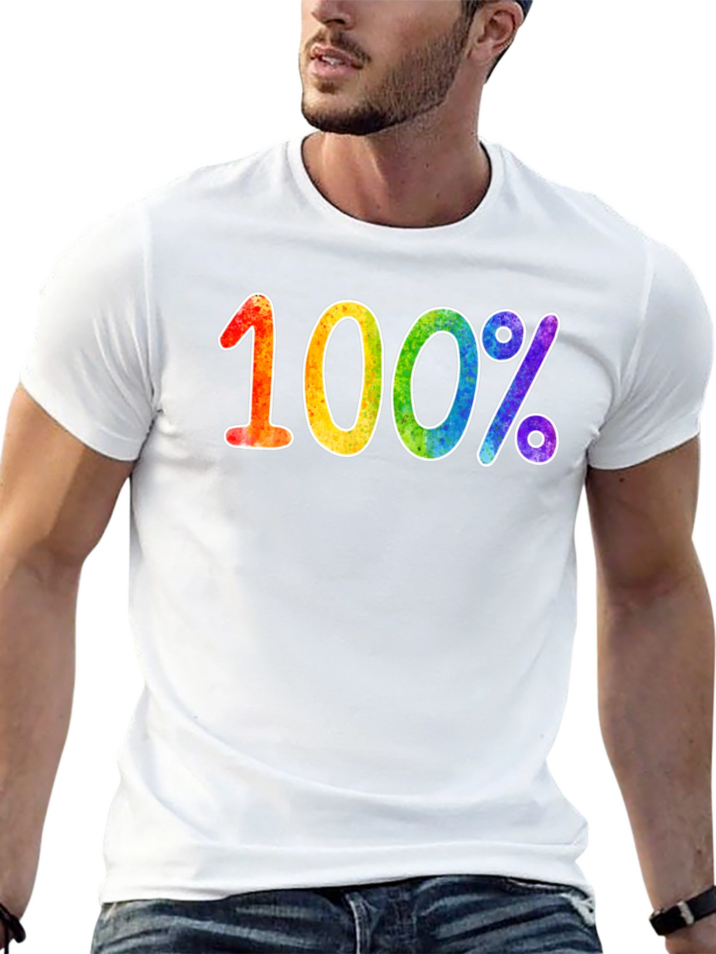 Rainbow 100% Graphic Tee