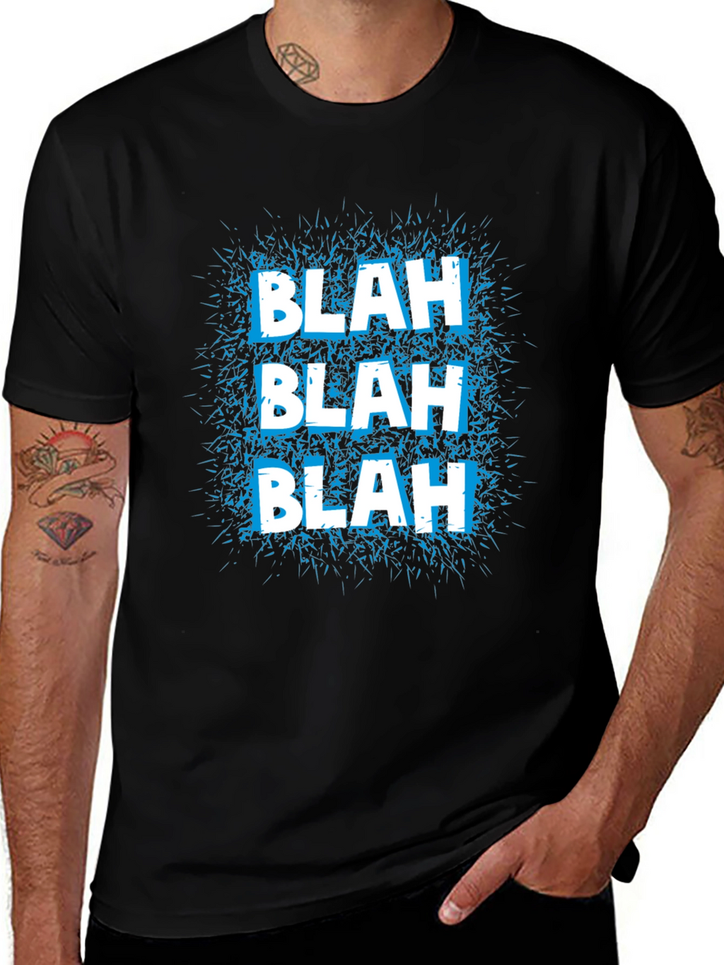 Blah Graphic Tee - Mens Black T-Shirt