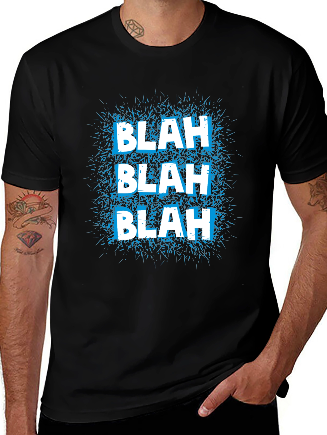 Blah Graphic Tee - Mens Black T-Shirt
