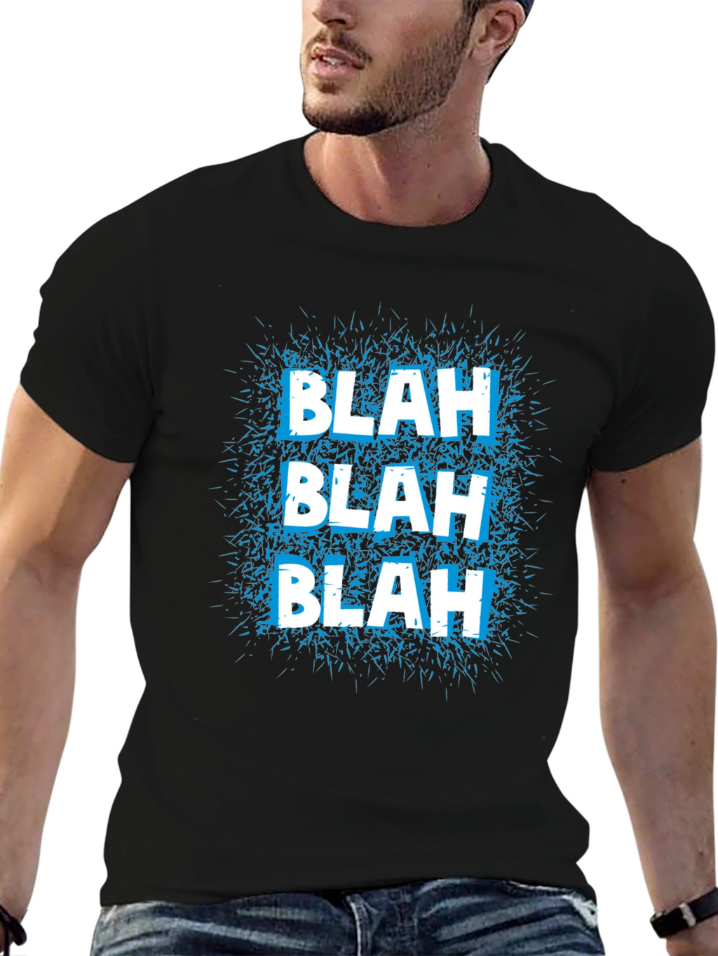 Blah Graphic Tee - Mens Black T-Shirt