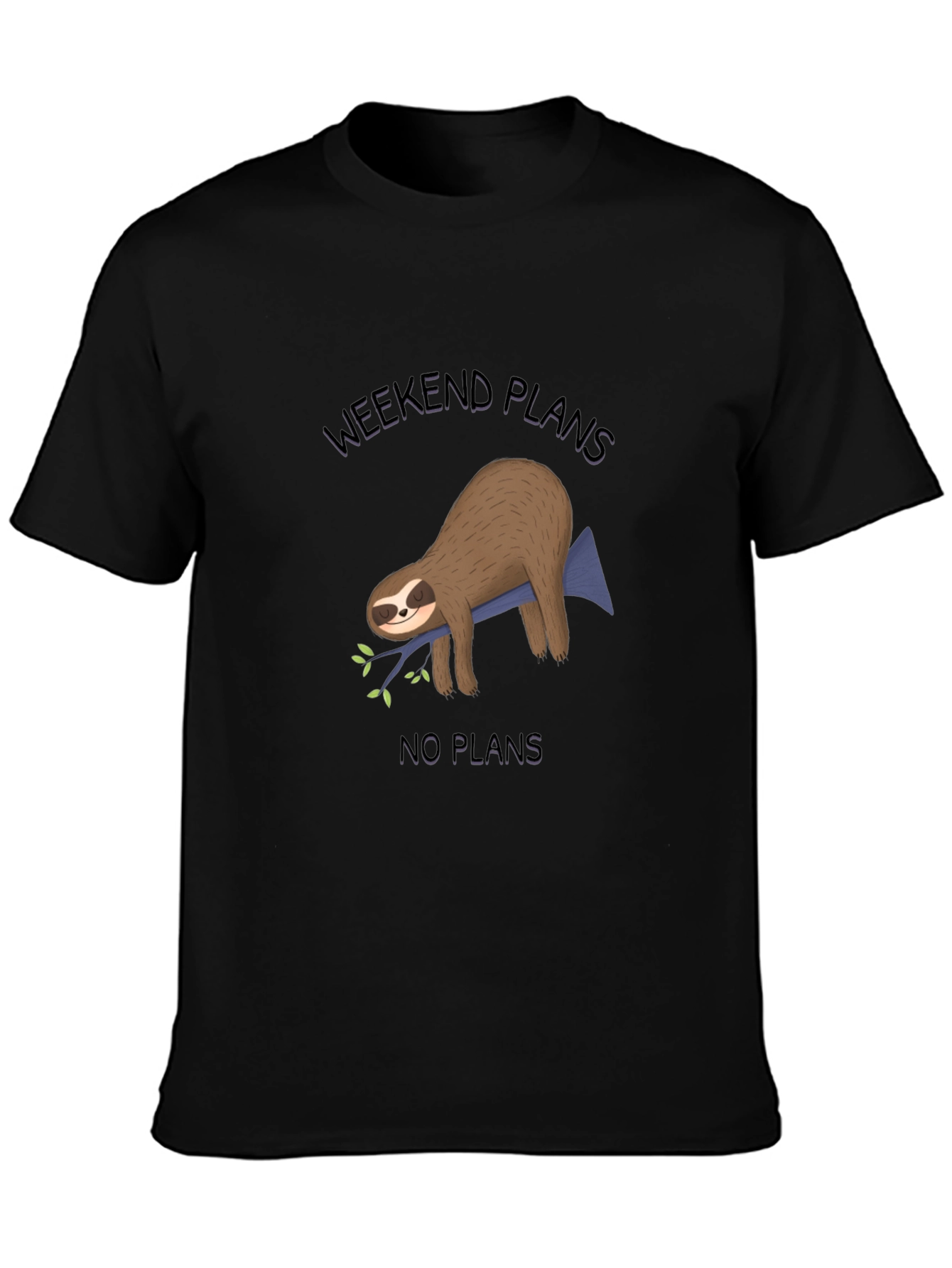 Weekend Plans Sloth Graphic Tee - Relaxed Comfort