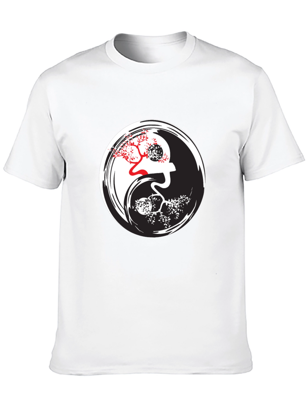 Yin Yang Tree Graphic T-Shirt - Balance Style